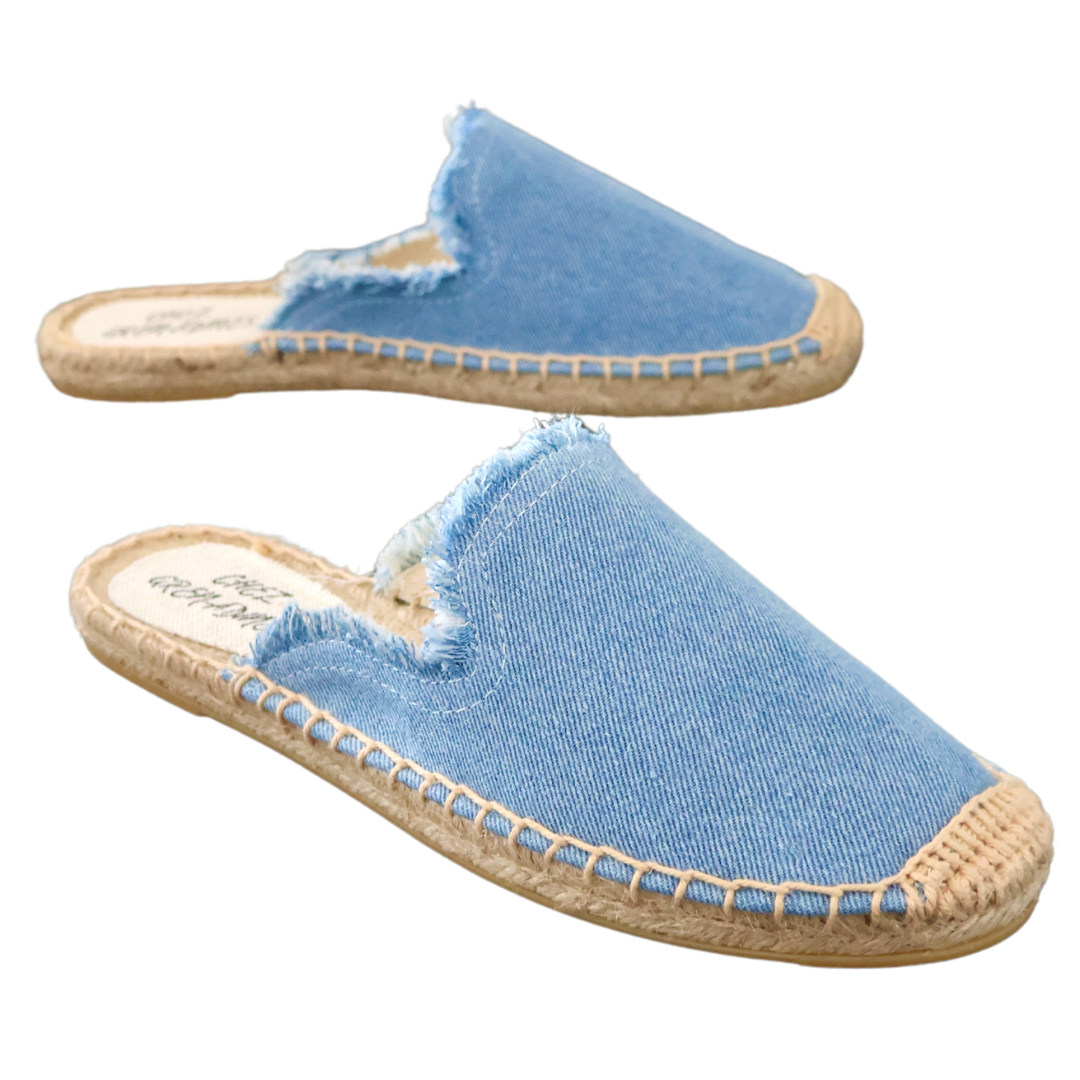 Women's Denim Fringe Espadrilles