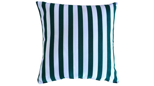 Indoor/Outdoor Pillow ~ Forest Green & White