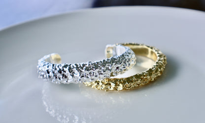 Thin Nugget Bracelet ~ Gold and Silver