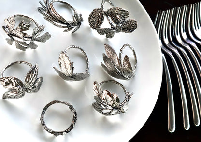 Herb Napkin Rings ~ Silver