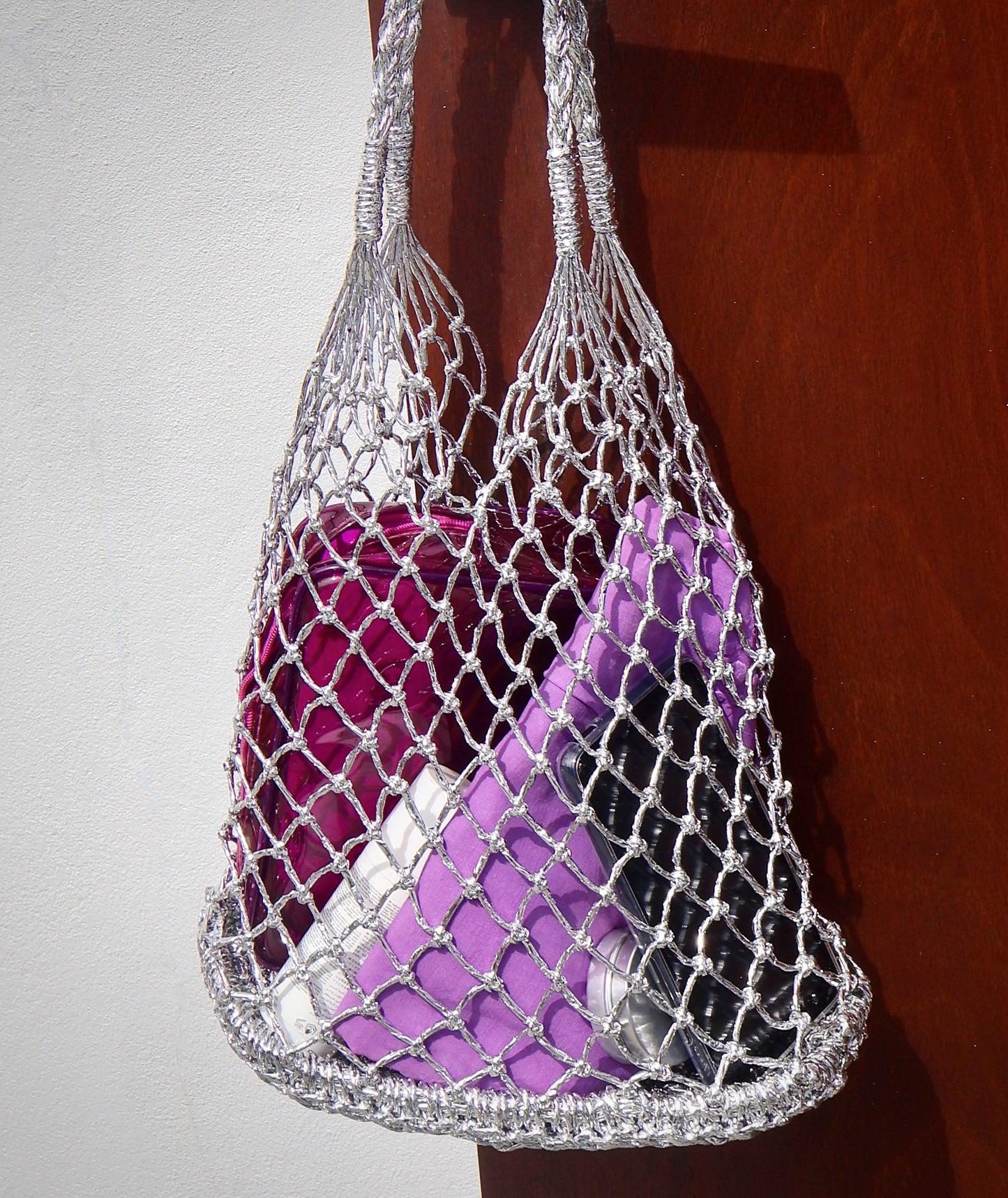 Metallic Fishnet Sac