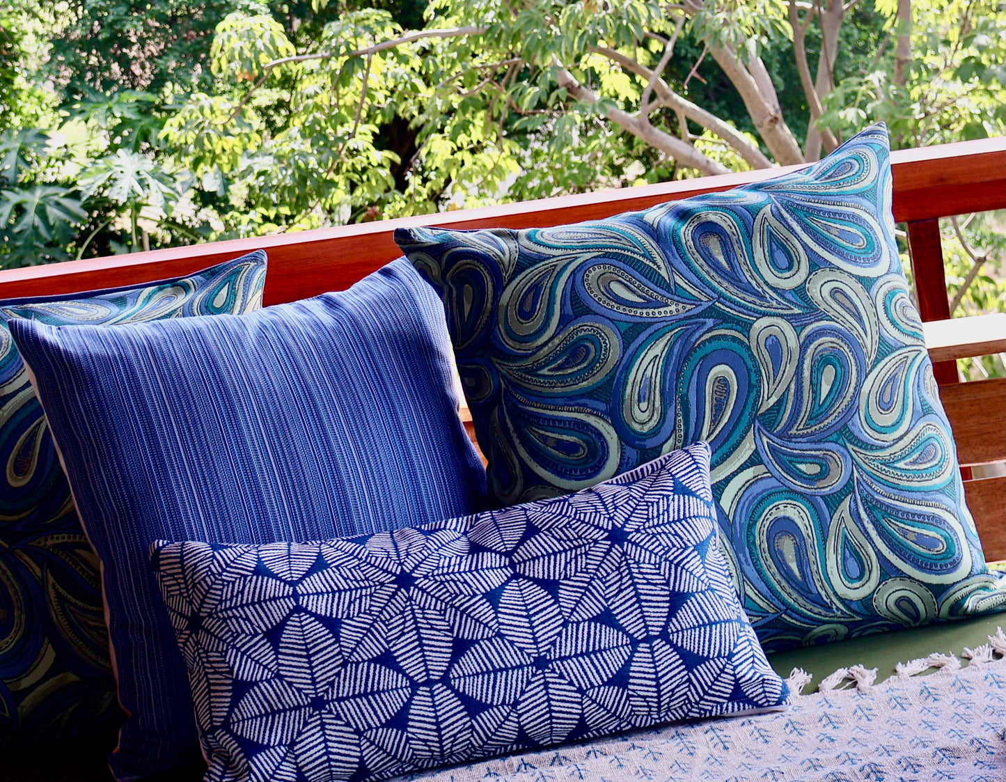 Indoor/Outdoor Pillow ~ Boteh Caribbean