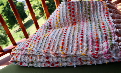 Decorative Handwoven Ribbon Throw