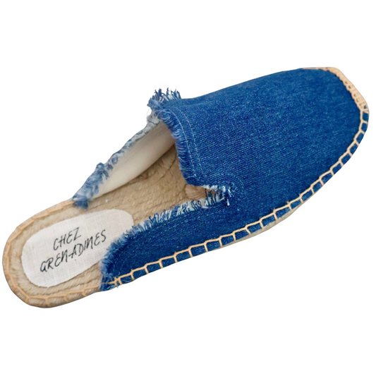 Men's Denim Fringe Espadrilles