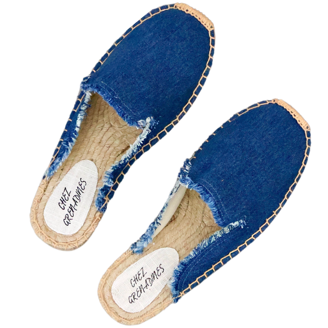 Men's Denim Fringe Espadrilles