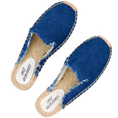 Men's Denim Fringe Espadrilles