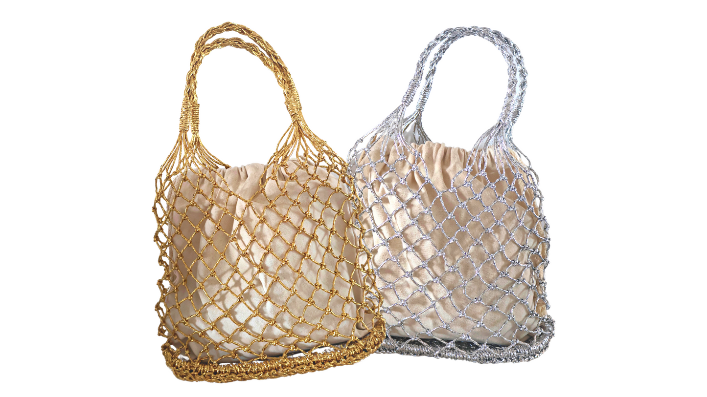 Metallic Fishnet Sac