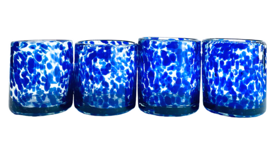 Cosmos Glass ~ Set of 4 ~ Royal