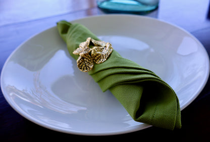 Herb Napkin Rings ~ Vintage Gold