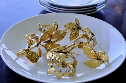 Herb Napkin Rings ~ Vintage Gold