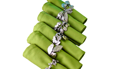 Herb Napkin Rings ~ Silver